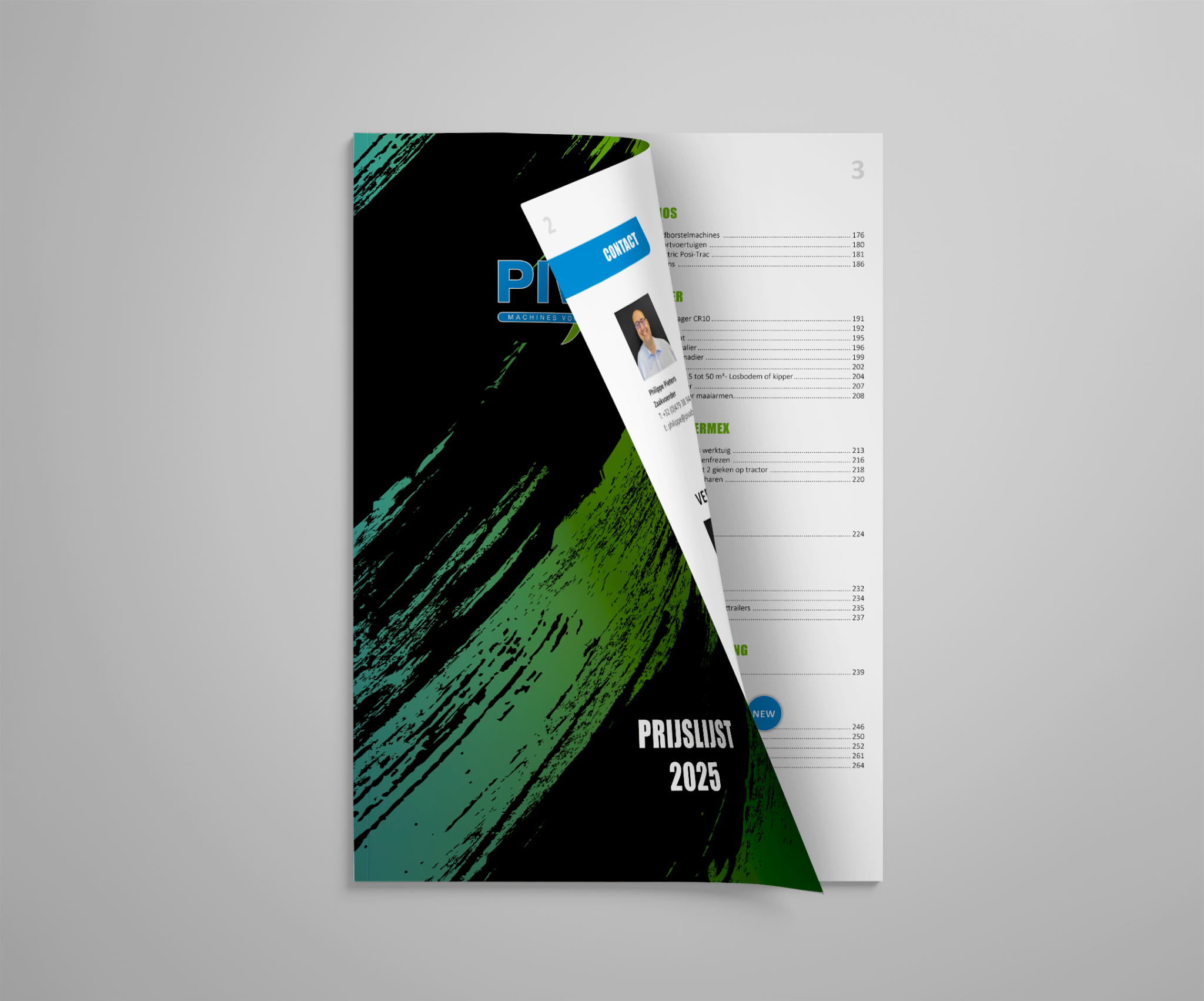 Catalogus 2025 mockup met omslag en inhoud